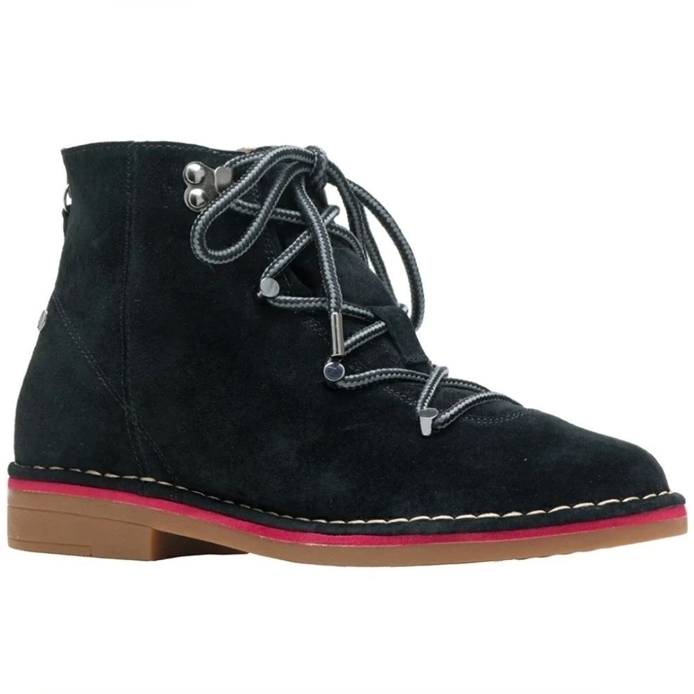 Hush Puppies‎ Catelyn Hiker Black Suede Leather Mountaineering Ankle Boots 9